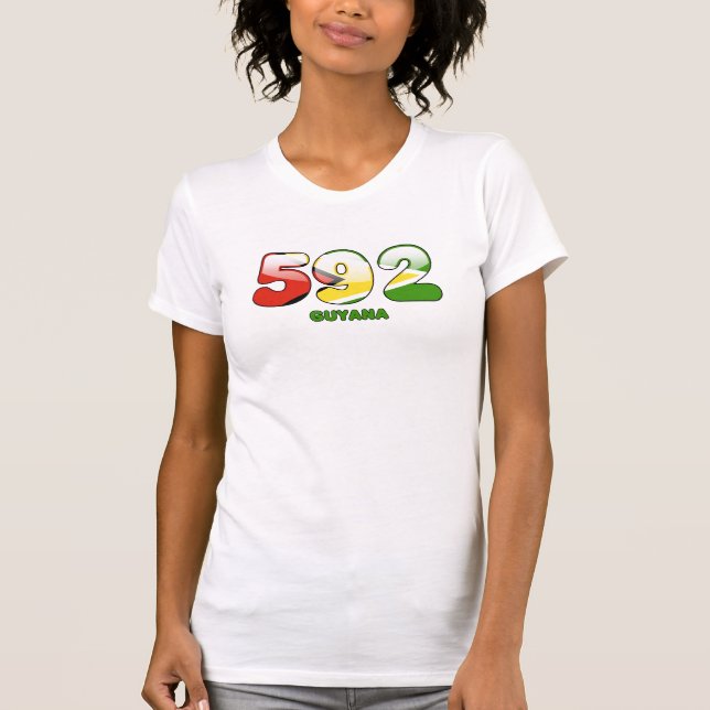 592 Area code for Guyana T-Shirt (Front)