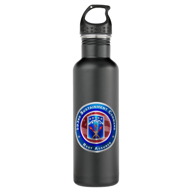 593rd Sustainment Command  710 Ml Water Bottle (Front)