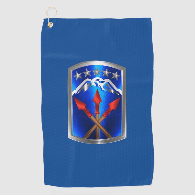 593rd Sustainment Command “Rest Assured” Golf Towel (Front)