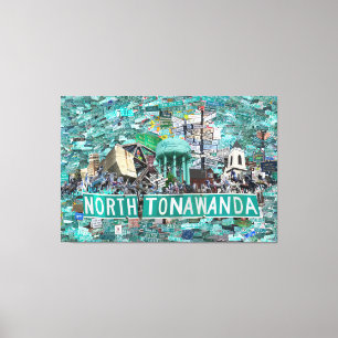 59.26" x 40.00 Stretched Canvas - Streets of NT 