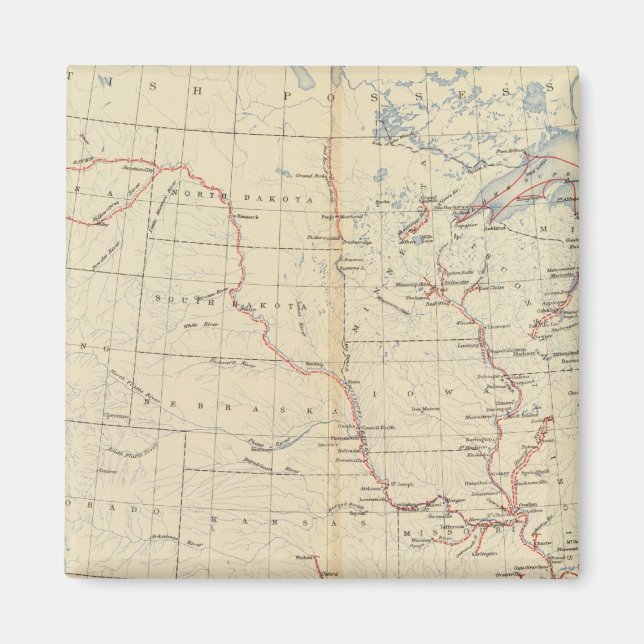 59 Navigable rivers, routes 1890 Magnet (Front)