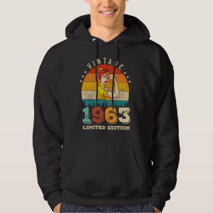 59 Year Old 1963 Vintage Women 59th Birthday Gift Hoodie