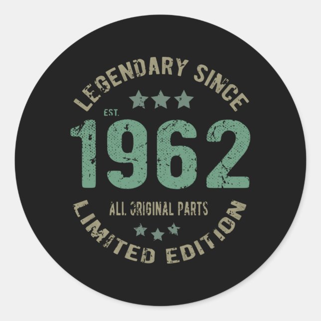 59 Year Old Bday Legend 59th Birthday Classic Round Sticker (Front)