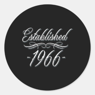 59 Year Old Tattoo Lover 1966 59th Birthday  Classic Round Sticker