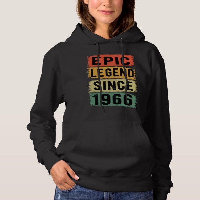 59 Years Old Bday 1966 Epic Legend 59th Birthday Hoodie (Front)