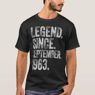 59 Years Old  Legend Since September 1963 59th Bir T-Shirt