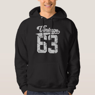 59 Years Vintage 1963 College 59th Birthday Hoodie