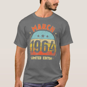 59th Birthday Awesome Since March 1964 Retro 59 Ye T-Shirt