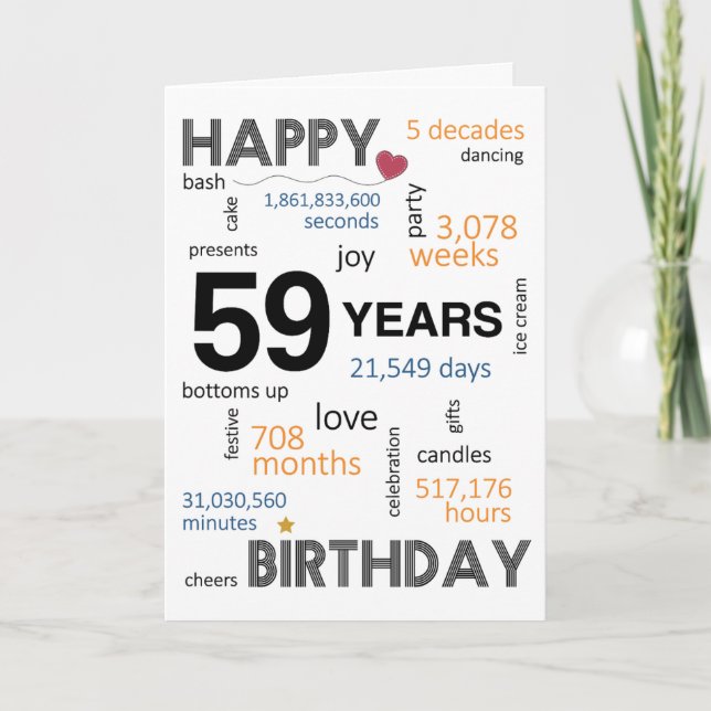 59th Birthday Card (Front)