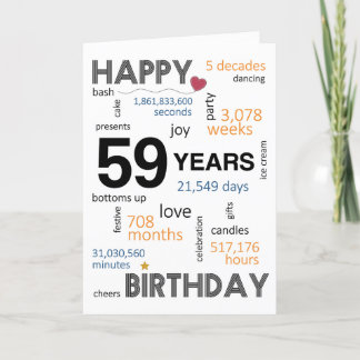 59th Birthday Card