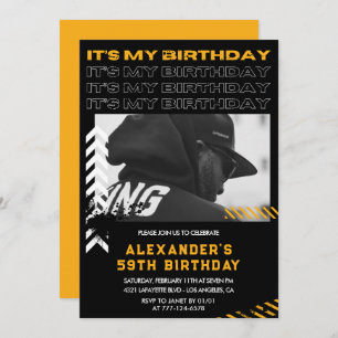 59th birthday invitations Men Photo Spray paint