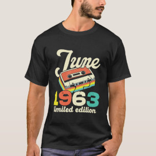 59th Birthday June 1963 Vintage Cassette Limited T-Shirt