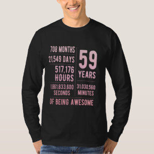 59th Birthday Men Women Funny 59 Years Old T-Shirt