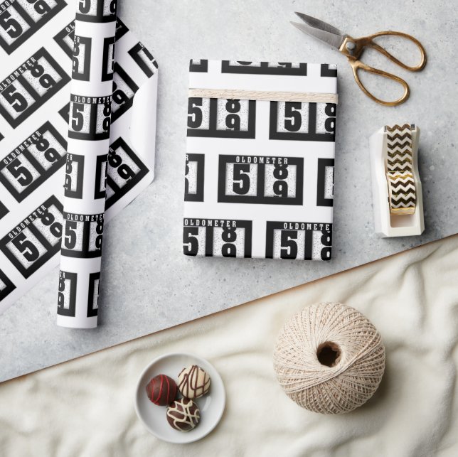59th Birthday Odometer   Wrapping Paper (Crafts)