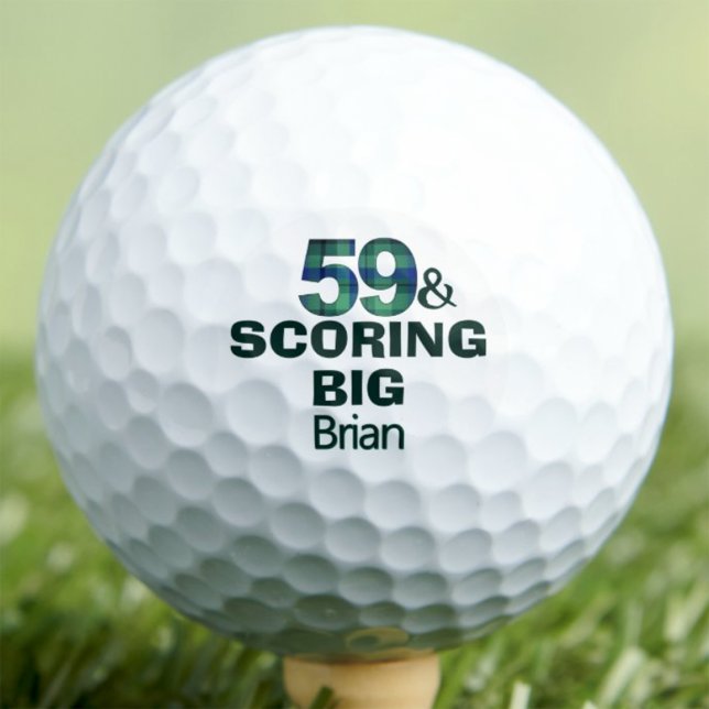 59th Birthday Scoring Big Custom Cool Gift Golf Balls (Creator Uploaded)