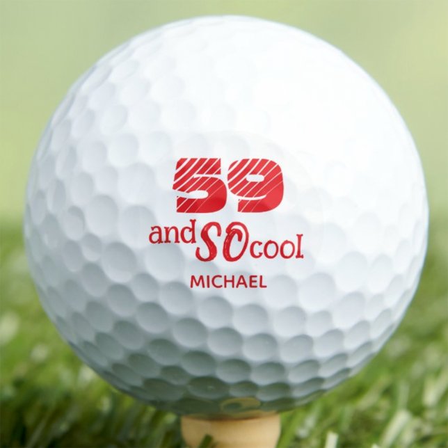 59th Birthday So Cool Custom Golfer Gift Golf Balls (Creator Uploaded)