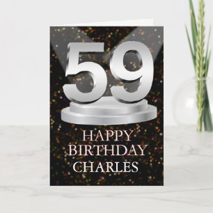 59th Birthday Spotlights Add A Name Card