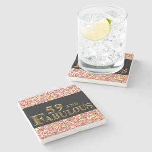 59th Birthday Stone Coaster
