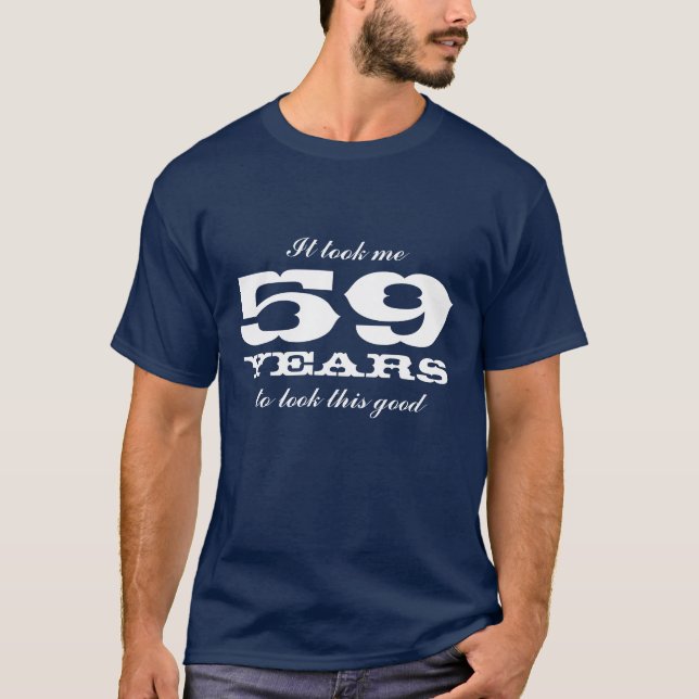 59th Birthday t shirt | Customisable year number (Front)