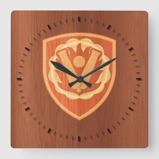 59th Ordnance Brigade Patch- pine wood inlay Square Wall Clock