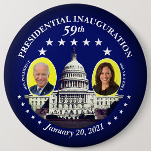 59th President Inauguration 6 Cm Round Badge