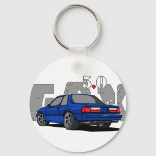 5.0L Fox Body (Notch Back) T-Shirt Key Ring