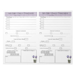 5 - 1 Food Success Tracker Pages Notepad