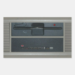 5.25 Inch Disc Drive Rectangular Sticker