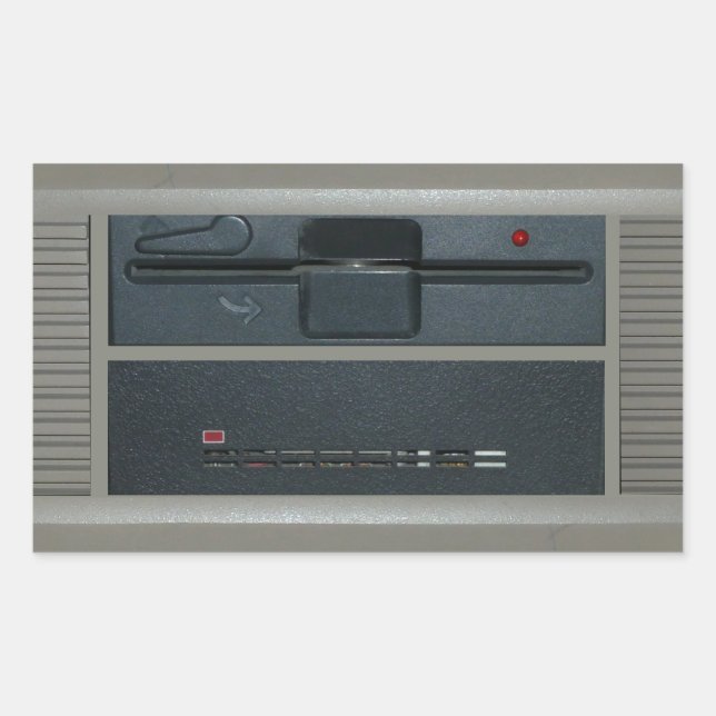 5.25 Inch Disc Drive Rectangular Sticker (Front)