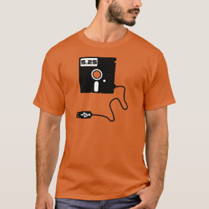 5.25-inch floppy disc USB Geek Nerd T-Shirt