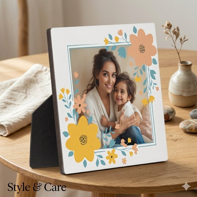 5.25" Square Photo Easel Plaque for Home or Office (5.25 Square Photo Easel Plaque for Home or Office)