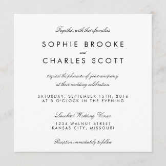 5.25" Square Simple Chic Template Wedding