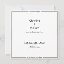 5.25 x 5.25 square wedding save the date