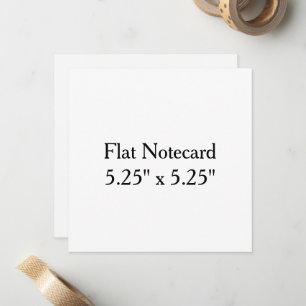 5.25" x 5.25" Squared Flat Note Card