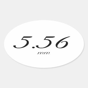 5.56mm oval sticker