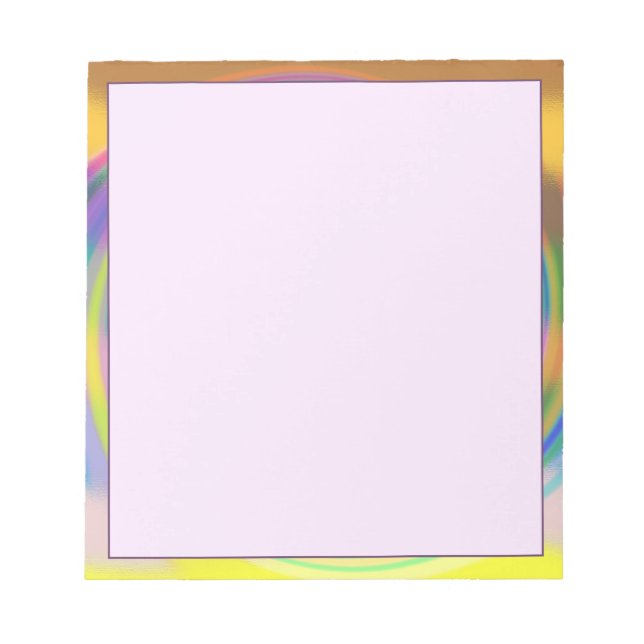 5.5" x 6" Notepad - multi-colour swirl (Front)