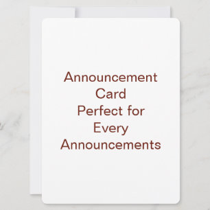 5.5" x 7.5" Flat Announcement Card