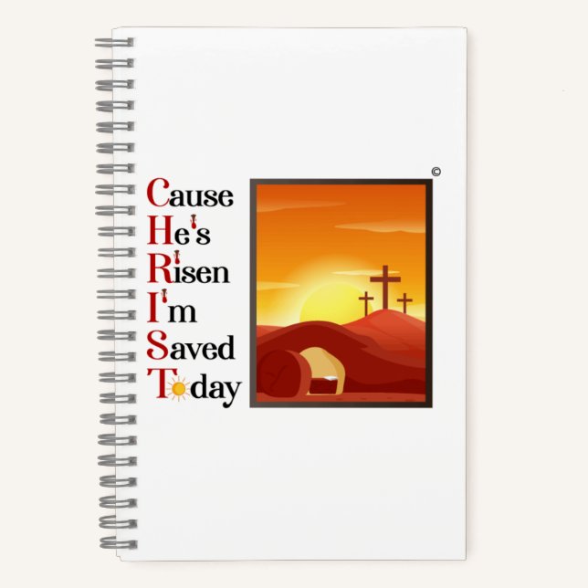 5.5 x 8.5 Christ Acronym Deluxe Spiral Notebook (Front)