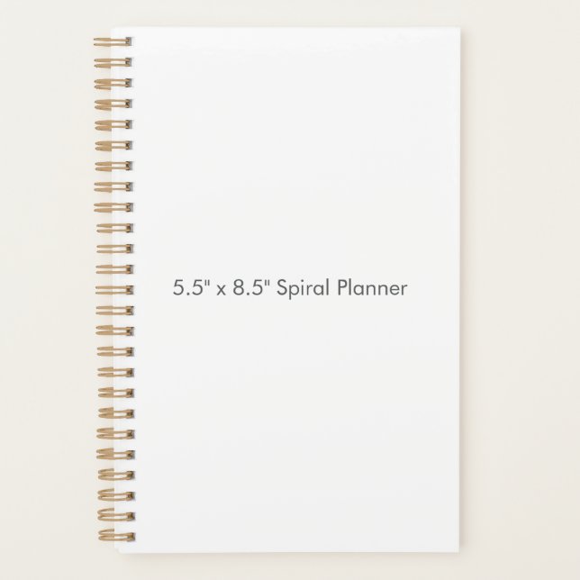 5.5" x 8.5" Spiral Planner (Front)