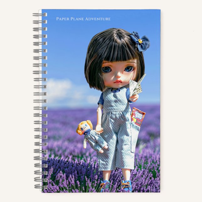 5.5x8.5 Journal: Paper Plane Adventure Notebook (Front)