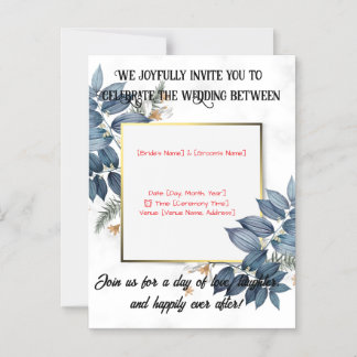 5" * 7" Thin Magnetic Wedding Invitation Card
