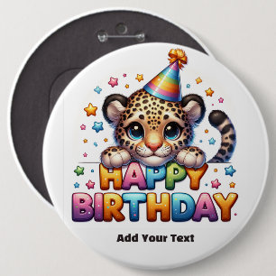 #5 Add Your Text /Happy Birthday  6 Cm Round Badge