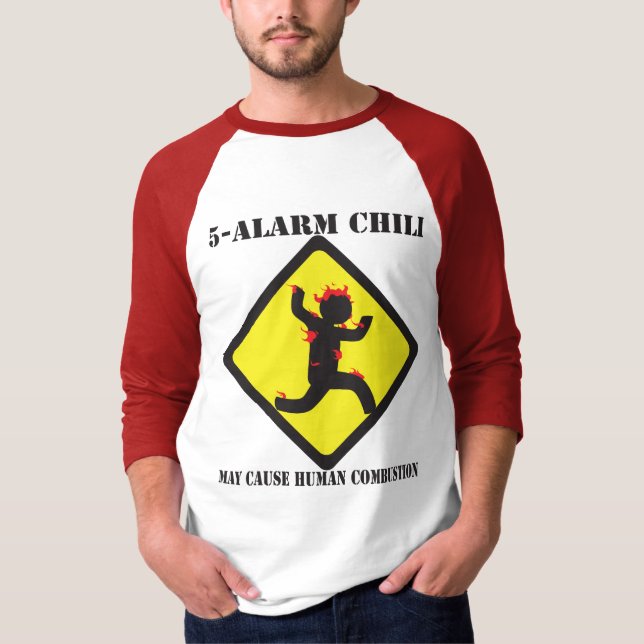 5 Alarm Chilli Men's 3/4" Raglan Shirt (Front)