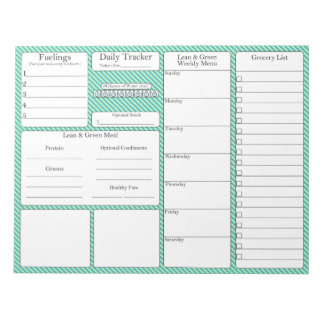 5 and 1 Food Tracker | Meal Planner | Grocery List Notepad