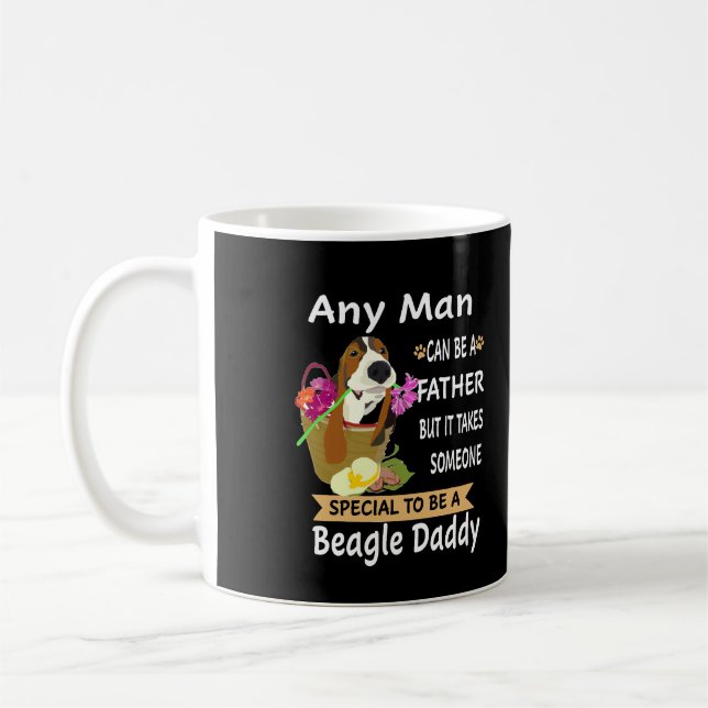 5 Any Man Beagle Daddy Coffee Mug (Left)