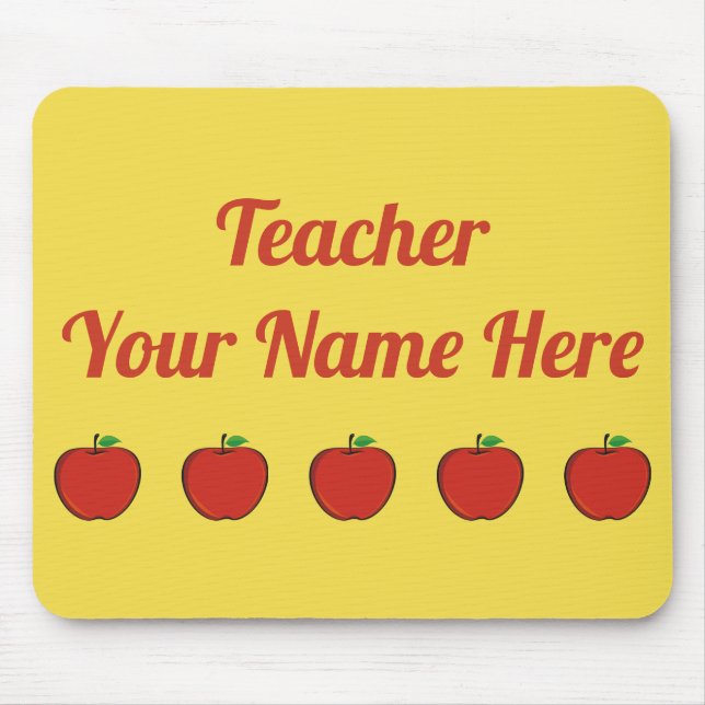 5 Apple Teacher Customisable Mousepad (Front)