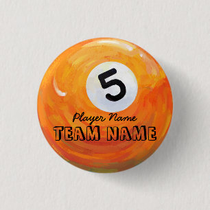 5 Ball 3 Cm Round Badge