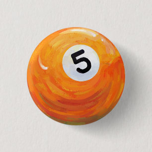 5 Ball 3 Cm Round Badge