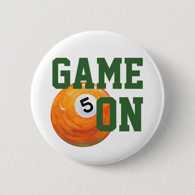 5 Ball 6 Cm Round Badge (Front)