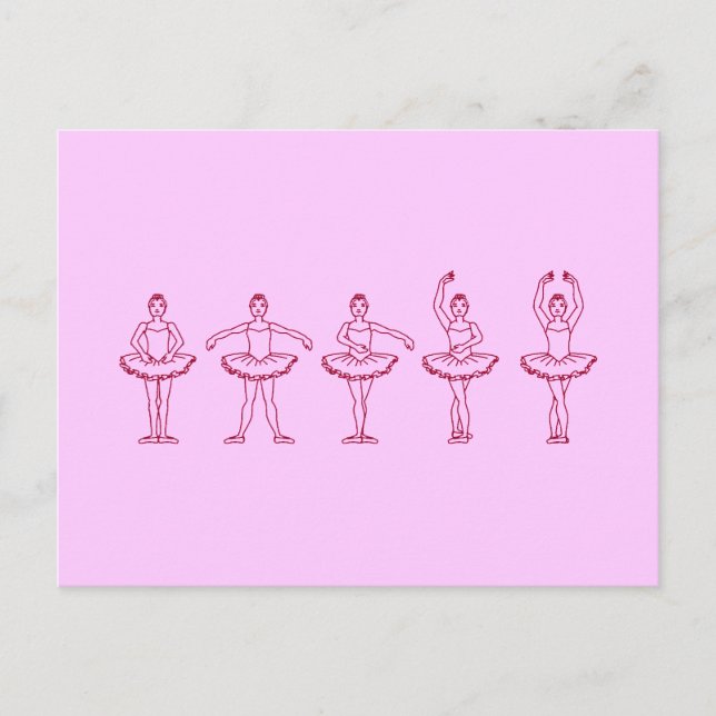 5 Ballet Positions Postcard (Front)